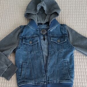 Urban Republic Jean/Sweatshirt Bomber Style Jacket